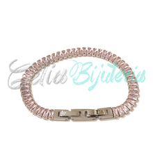 Cargar imagen en el visor de la galería, Pulsera ajustable de acero con diamantes - gruesa
