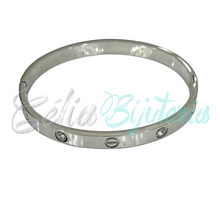 Cargar imagen en el visor de la galería, Pulsera de acero - tornillos y diamantes
