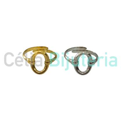 Anillo de acero - ovalado