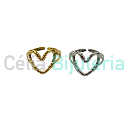 Anillo de acero - corazón