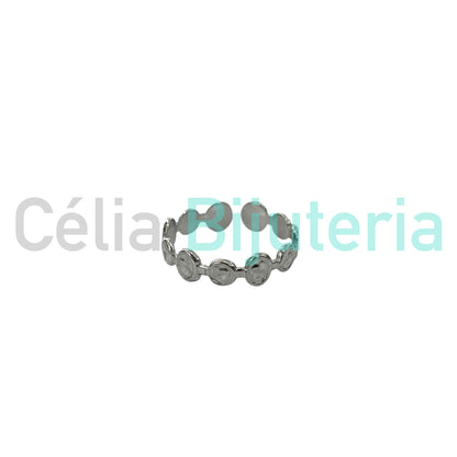 钢制戒指 - 椭圆与圆圈