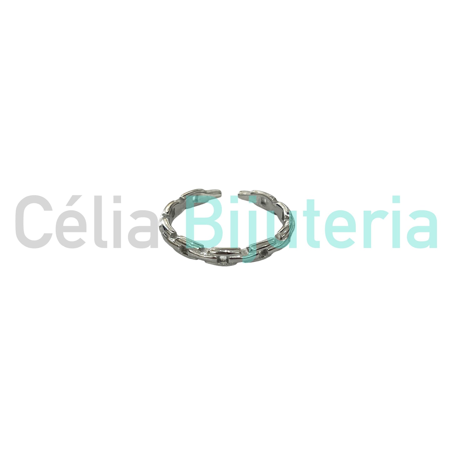 Anillo de acero - cadena fina