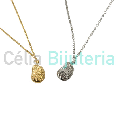 Colar de Aço - pérola de água doce