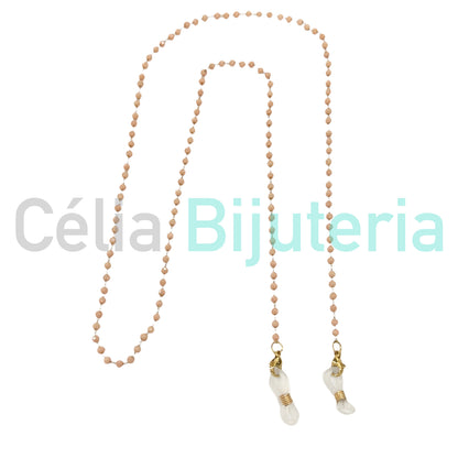 Colar / Pulseira / Fita para Óculos de Aço - cristais facetados