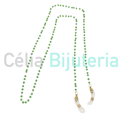 Colar / Pulseira / Fita para Óculos de Aço - cristais facetados