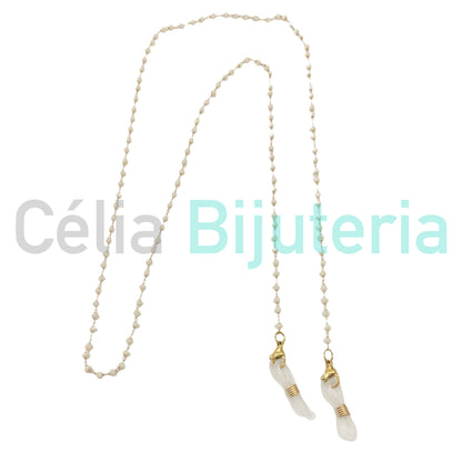 Colar / Pulseira / Fita para Óculos de Aço - cristais facetados