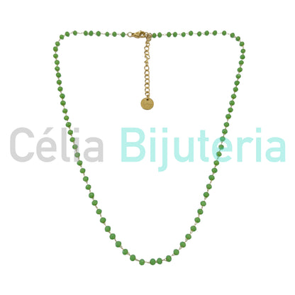 Colar / Pulseira / Fita para Óculos de Aço - cristais facetados