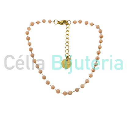 Colar / Pulseira / Fita para Óculos de Aço - cristais facetados