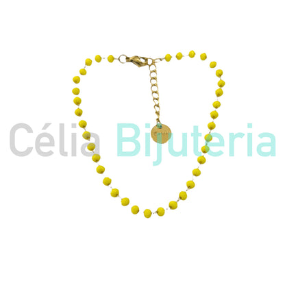 Colar / Pulseira / Fita para Óculos de Aço - cristais facetados