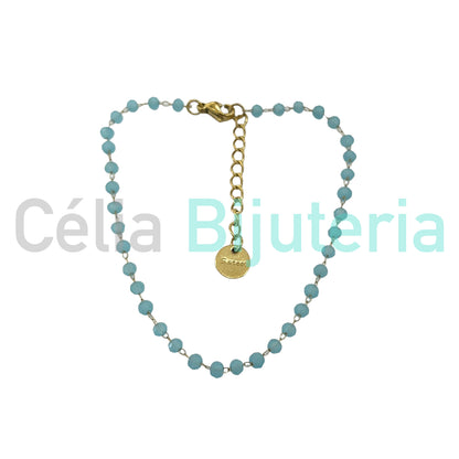 Colar / Pulseira / Fita para Óculos de Aço - cristais facetados