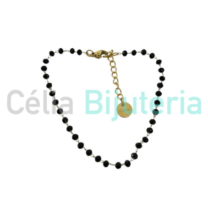 Colar / Pulseira / Fita para Óculos de Aço - cristais facetados