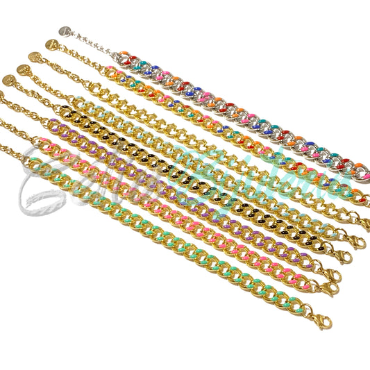 Pulseiras de Aço - com cores