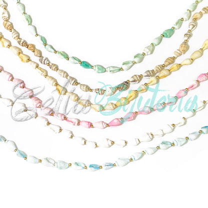 Colar de Búzios com Bolas e Fecho de Aço