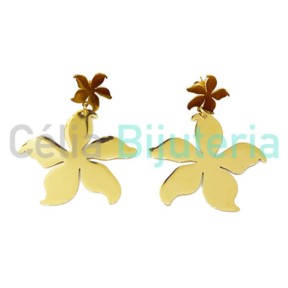 Pendiente de acero - flor