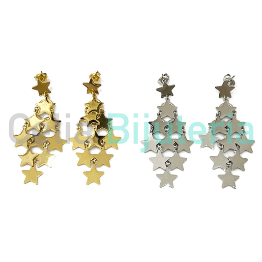 Pendiente de acero - estrellas