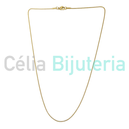 Colar de Aço Simples - Quadrado 1.5mm