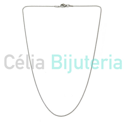 Colar de Aço Simples - Quadrado 1.5mm