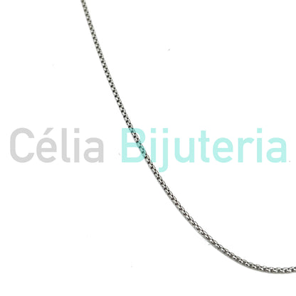 Colar de Aço Simples - Quadrado 1.5mm