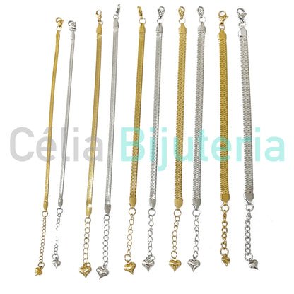 Stainless Steel Bracelet - Flattened Snake