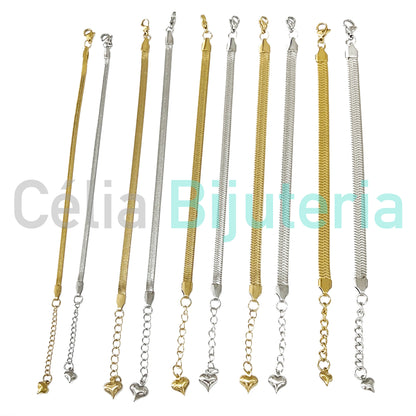 Stainless Steel Bracelet - Flattened Snake