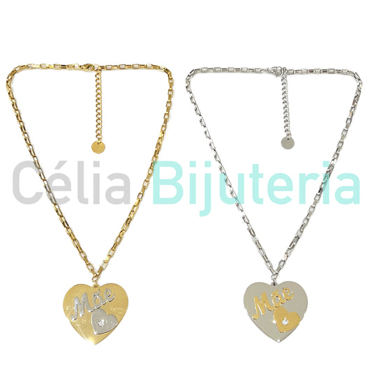 Steel Necklace with Heart (Mother)