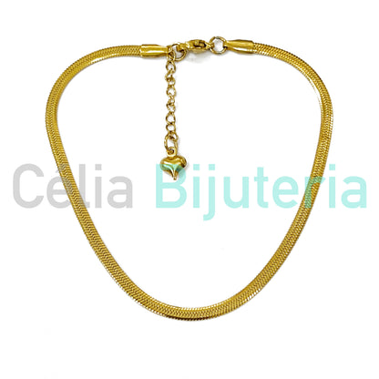 扁蛇形钢制脚链