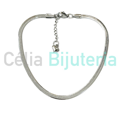 扁蛇形钢制脚链