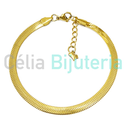 扁蛇形钢制脚链