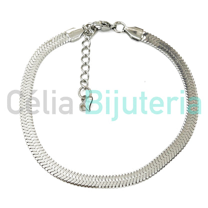 扁蛇形钢制脚链