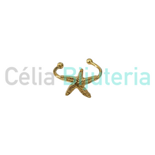 Cargar imagen en el visor de la galería, Anillo de acero - estrella de mar
