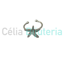 Cargar imagen en el visor de la galería, Anillo de acero - estrella de mar
