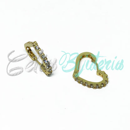 Brinco de Ródio com Zircônias