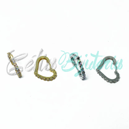 Brinco de Ródio com Zircônias