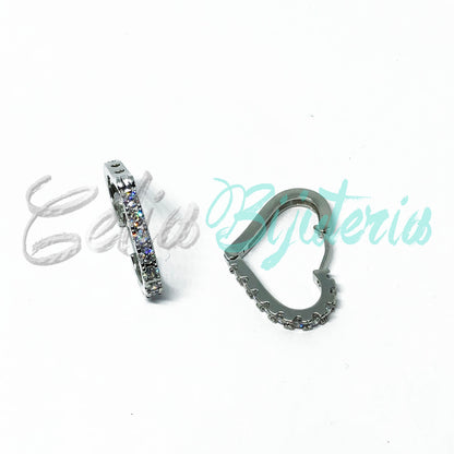 Brinco de Ródio com Zircônias