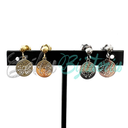 Brinco de Aço Mini com Medalha