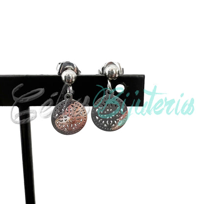 Brinco de Aço Mini com Medalha