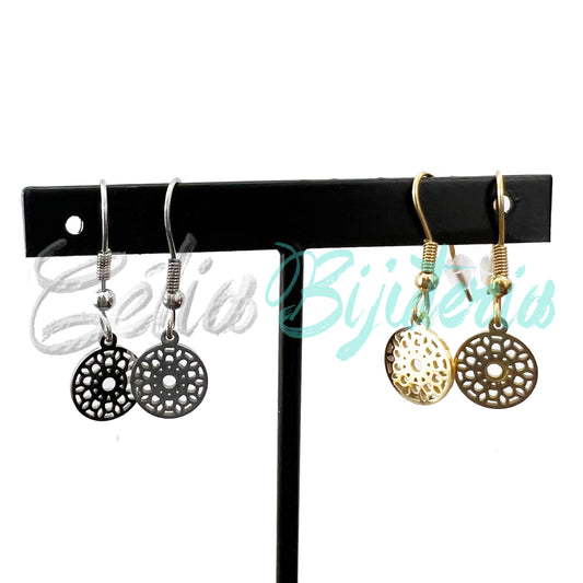 Brinco de Aço Mini com Medalha