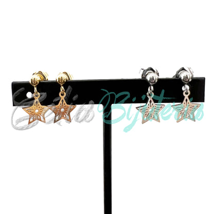 Brinco de Aço Mini com Medalha - estrela