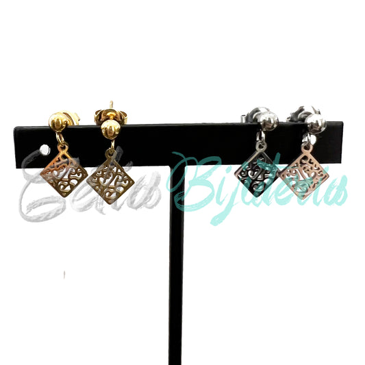 Brinco de Aço Mini com Medalha