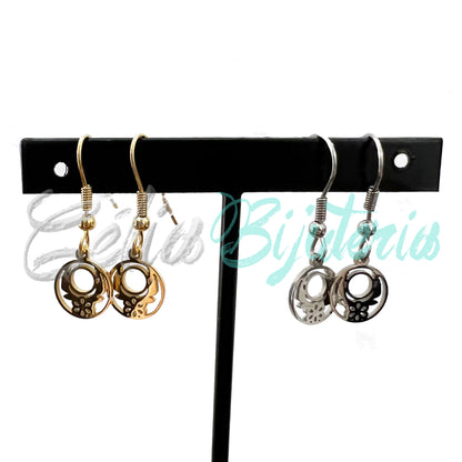 Mini Steel Earring with Medal