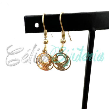 Mini Steel Earring with Medal