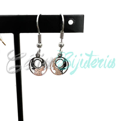 Mini Steel Earring with Medal