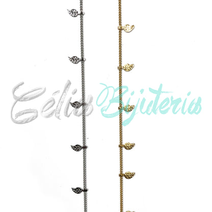 Corrente ao metro de Aço Inox com folhas