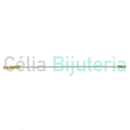 Pulsera de acero con circonitas