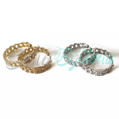 RHODIUM PLATED EARRINGS WITH ZIRCONIAS