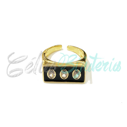 Anel de Ródio com Zircônias