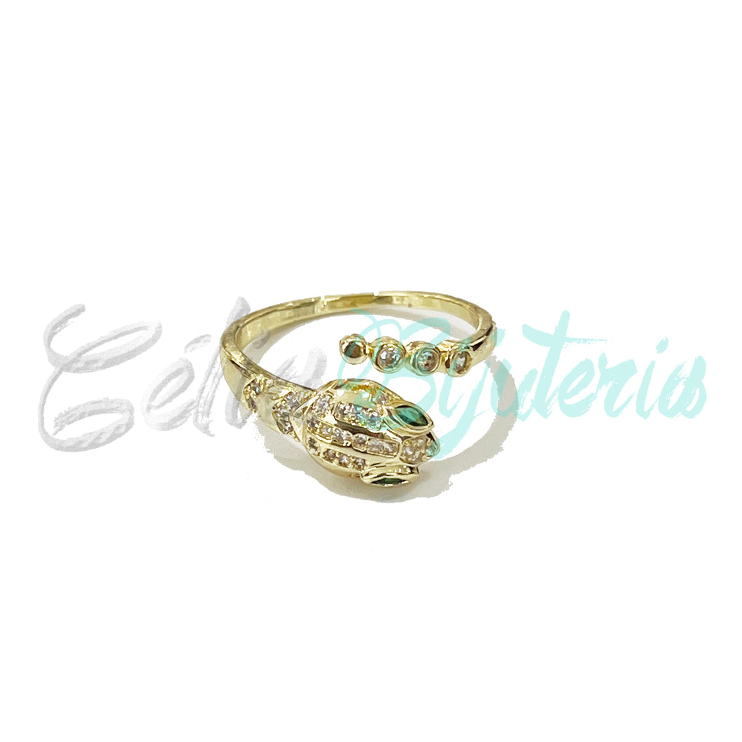 Anillo de Rodio con Circonitas - serpiente