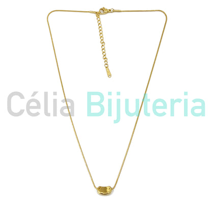 Steel Snake Chain with Medal Spacer Necklace