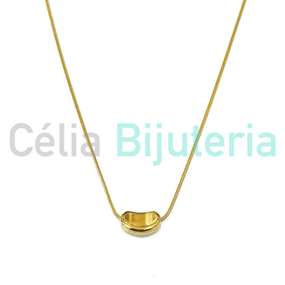 Steel Snake Chain with Medal Spacer Necklace