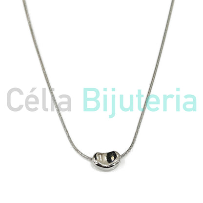 Steel Snake Chain with Medal Spacer Necklace